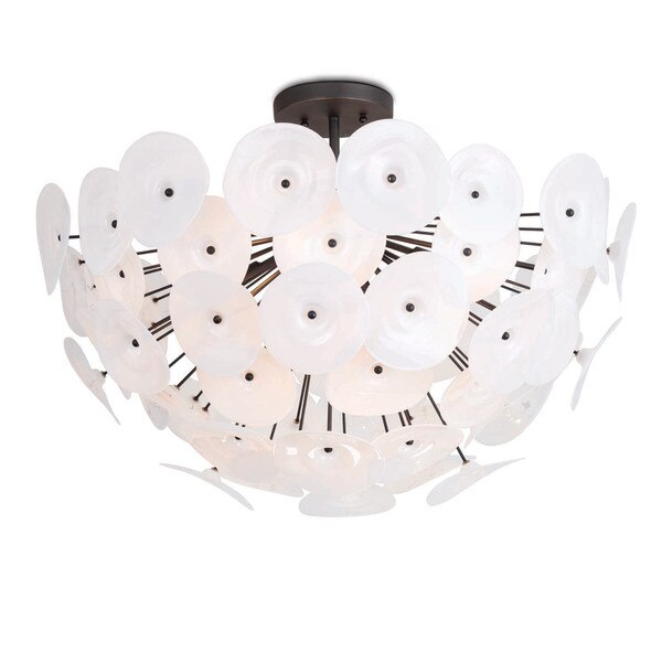 Poppy Glass Semi Flush Mount